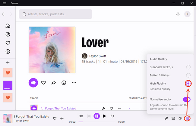 changer qualité audio deezer sur pc