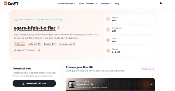 Cutyt téléchargement youtube FLAC