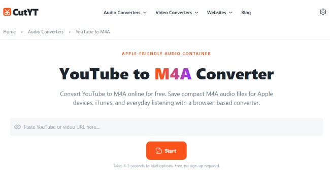 cutyt youtube to m4a converter
