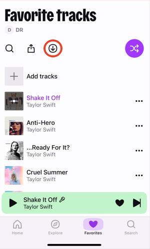 télécharger les titres deezer sur iphone