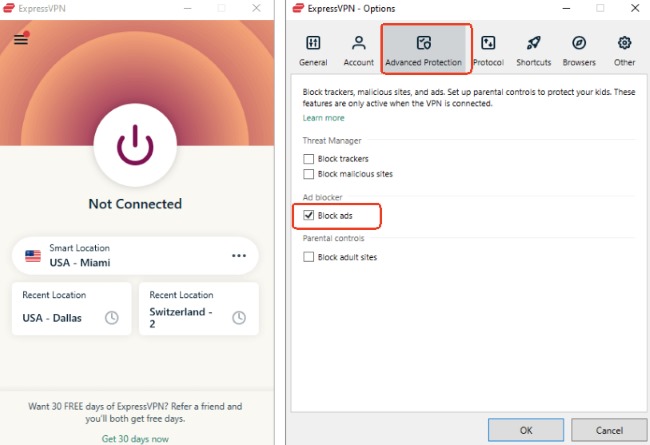 expressvpn pour bloquer les publicités sur deezer