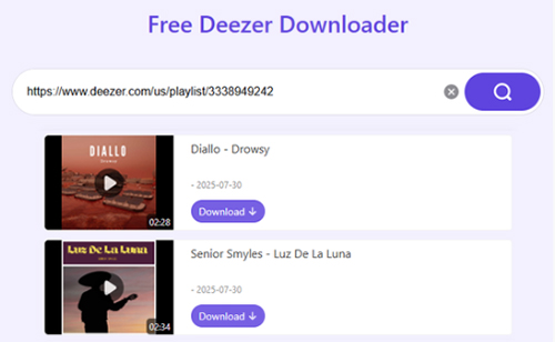 générer un lien de téléchargement Deezer mp3 apopkit