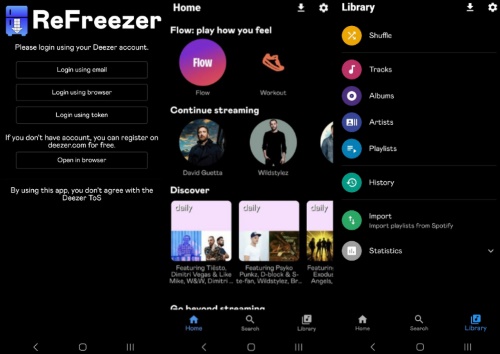 se connecter à refreezer deezer