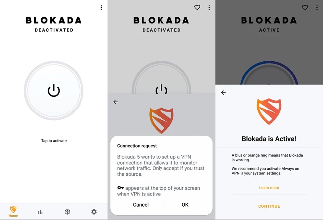 utilisez blokada sur mobile pour bloquer les publicités deezer.