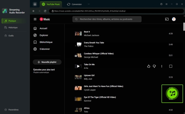 ajouter youtube music