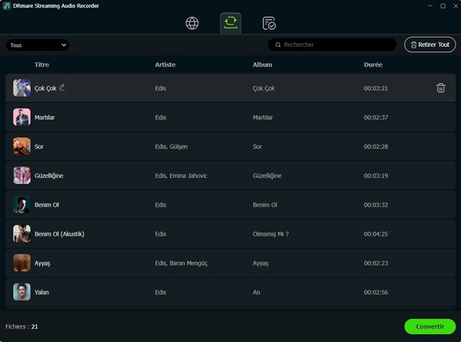 convertisseur et enregistreur audio de musique en streaming deezer